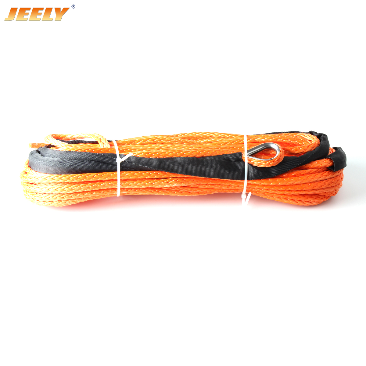 Cable de cabrestante de remolque UHMWPE de fibra sintética de 9mm x 12m 3/8 ''x 40' con dedal para cuerda de cabrestante ATV/UTV